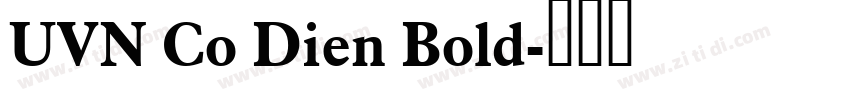 UVN Co Dien Bold字体转换